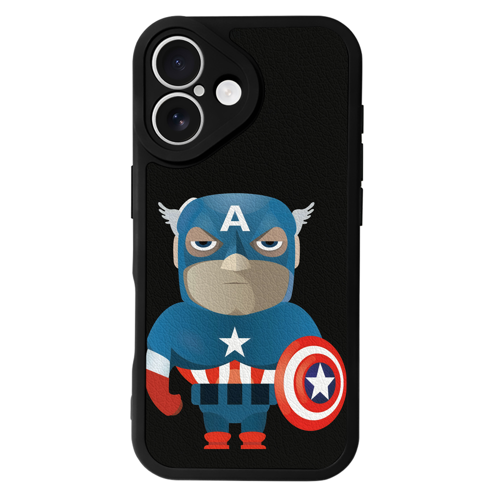 （画像用） アベンジャーズ The Avengers 【iPhone 16シリーズ対応】シリコンスマホケース（レザー調） 材質：シリコン